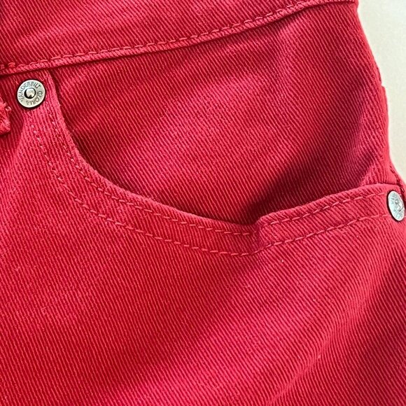 Gloria Vanderbilt Jeans Womens 8 Red Amanda Stretch Classic Rise Tapered Leg - Picture 7 of 14